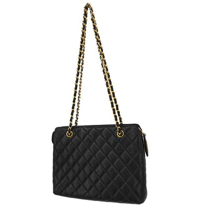 Chanel 1996-1997 Black Caviar Skin Shoulder Bag