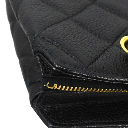 Chanel 1996-1997 Black Caviar Skin Shoulder Bag