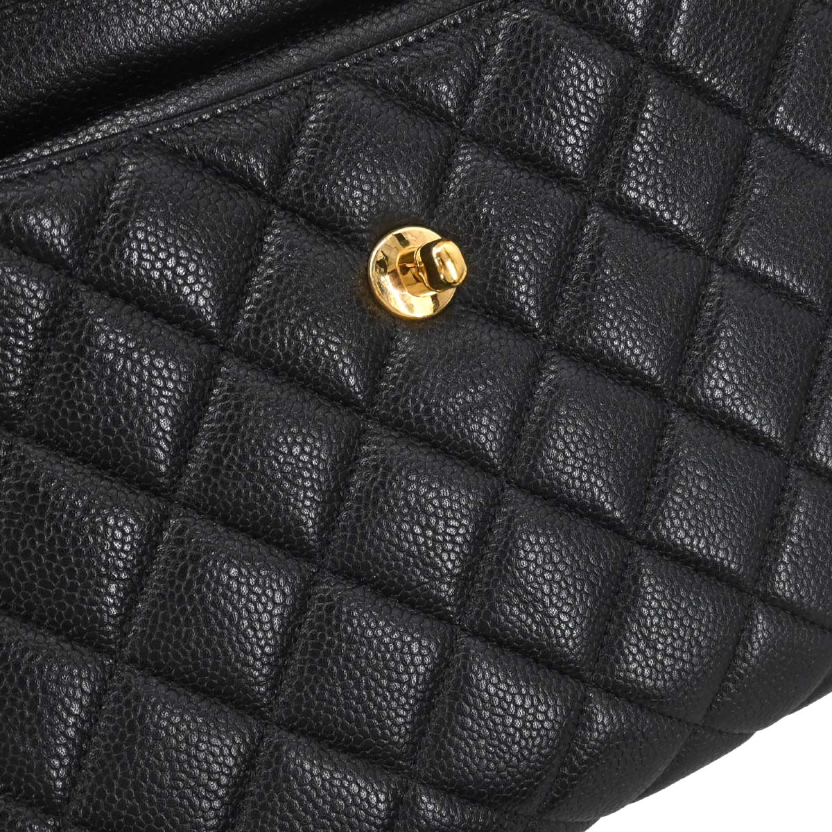 Chanel 1996-1997 Black Caviar Skin Shoulder Bag