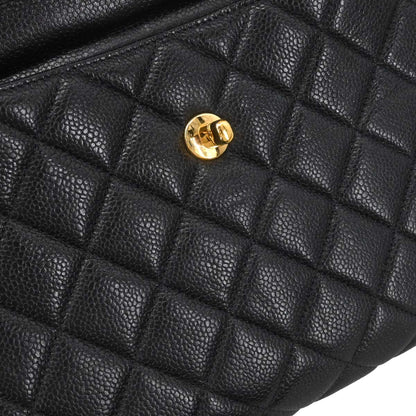Chanel 1996-1997 Black Caviar Skin Shoulder Bag