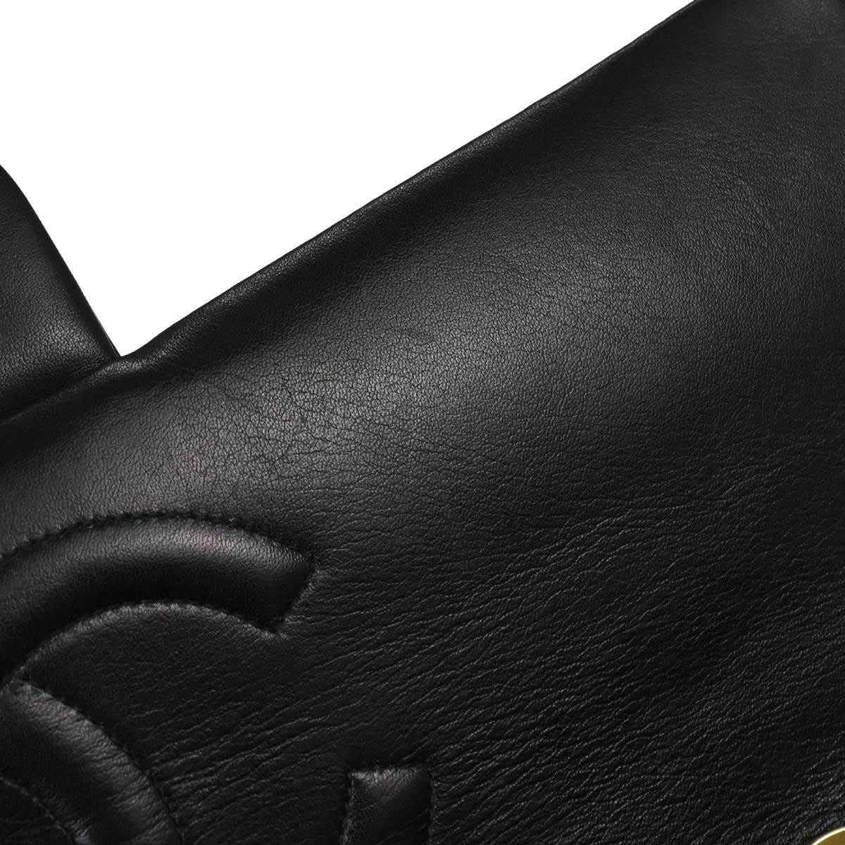 Chanel 1994-1996 Black Lambskin Maxi Classic Flap Shoulder Bag