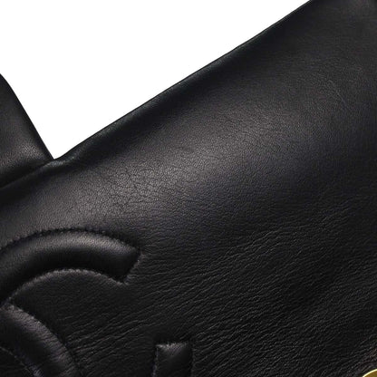 Chanel 1994-1996 Black Lambskin Maxi Classic Flap Shoulder Bag