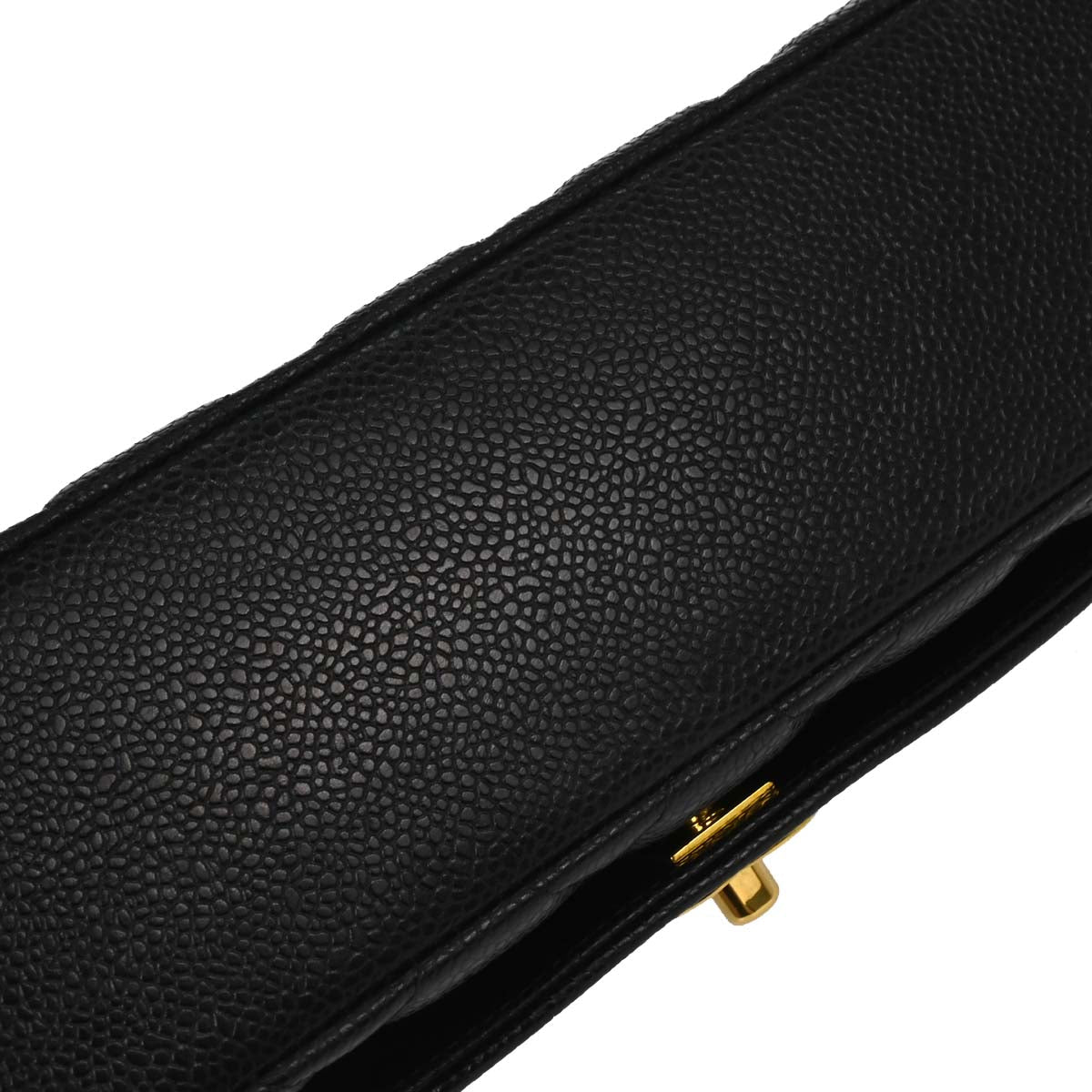 Chanel 1994-1996 Black Caviar Skin Medium Diana Shoulder Bag