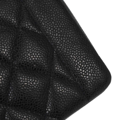 Chanel 1994-1996 Black Caviar Skin Medium Diana Shoulder Bag