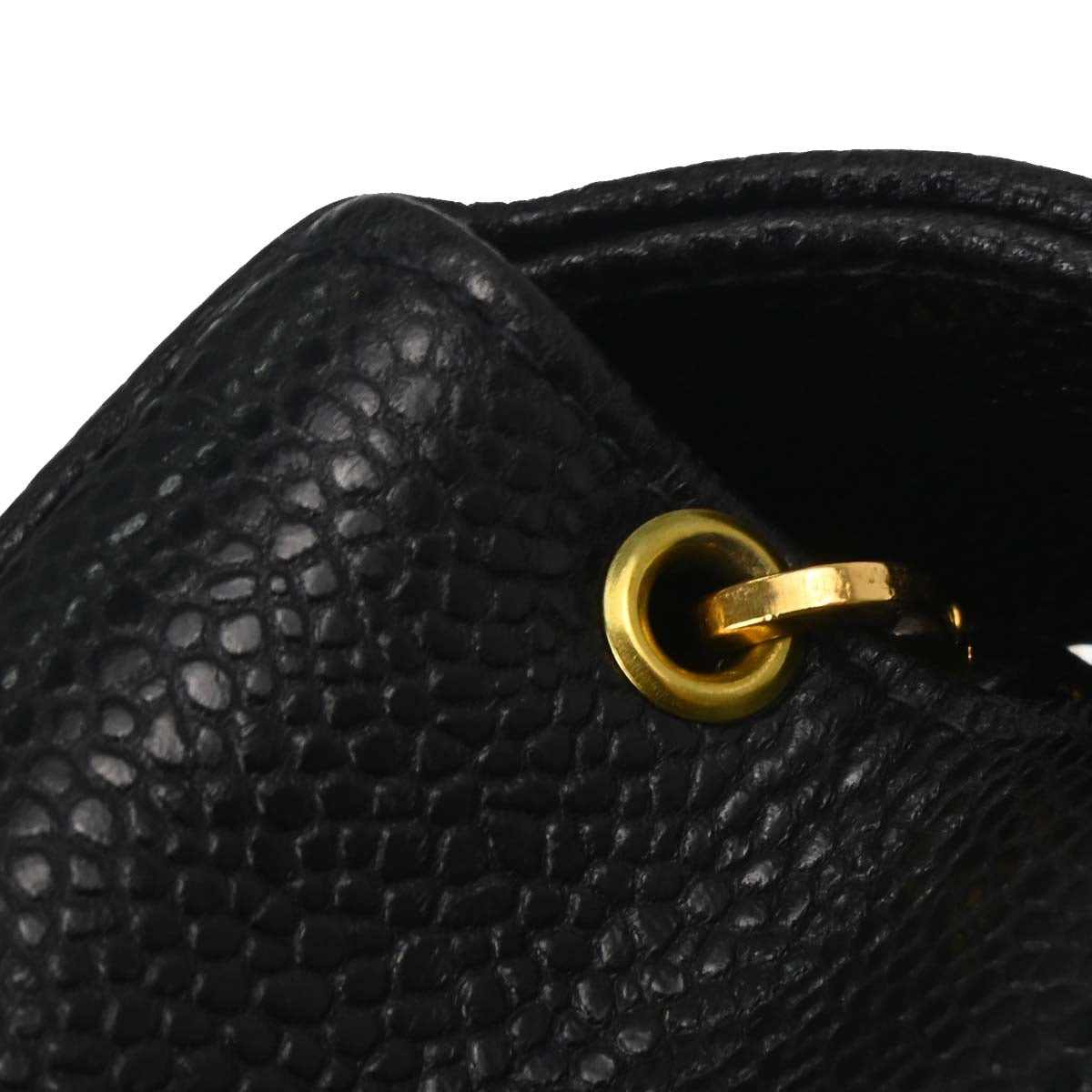 Chanel 1994-1996 Black Caviar Skin Medium Diana Shoulder Bag