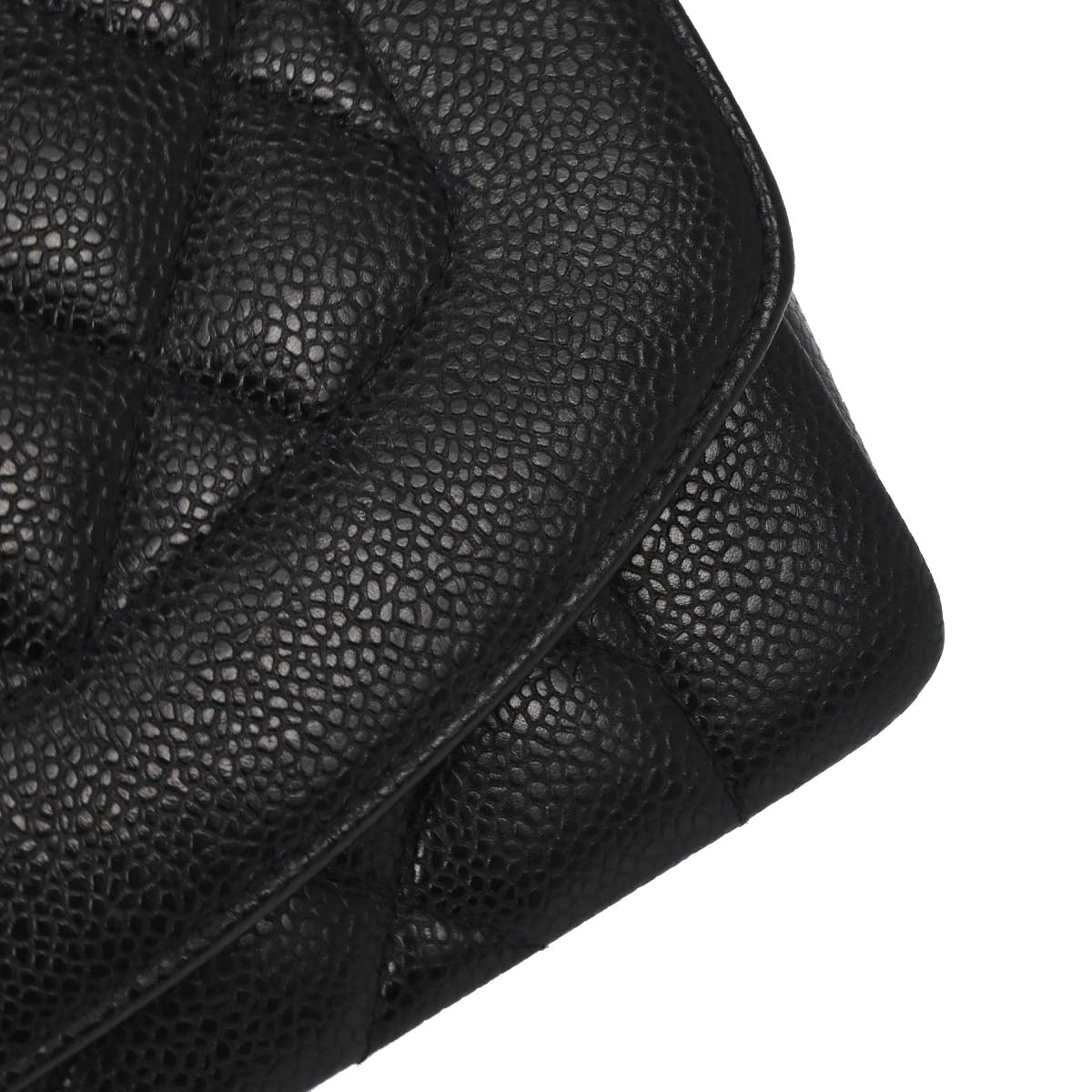 Chanel 1994-1996 Black Caviar Skin Medium Diana Shoulder Bag