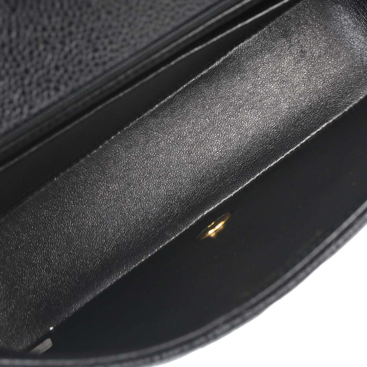 Chanel 1994-1996 Black Caviar Skin Medium Diana Shoulder Bag