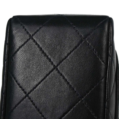 Chanel 1994-1996 Black Lambskin Mini Classic Square Flap Shoulder Bag 17