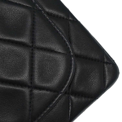 Chanel 1994-1996 Black Lambskin Mini Classic Square Flap Shoulder Bag 17