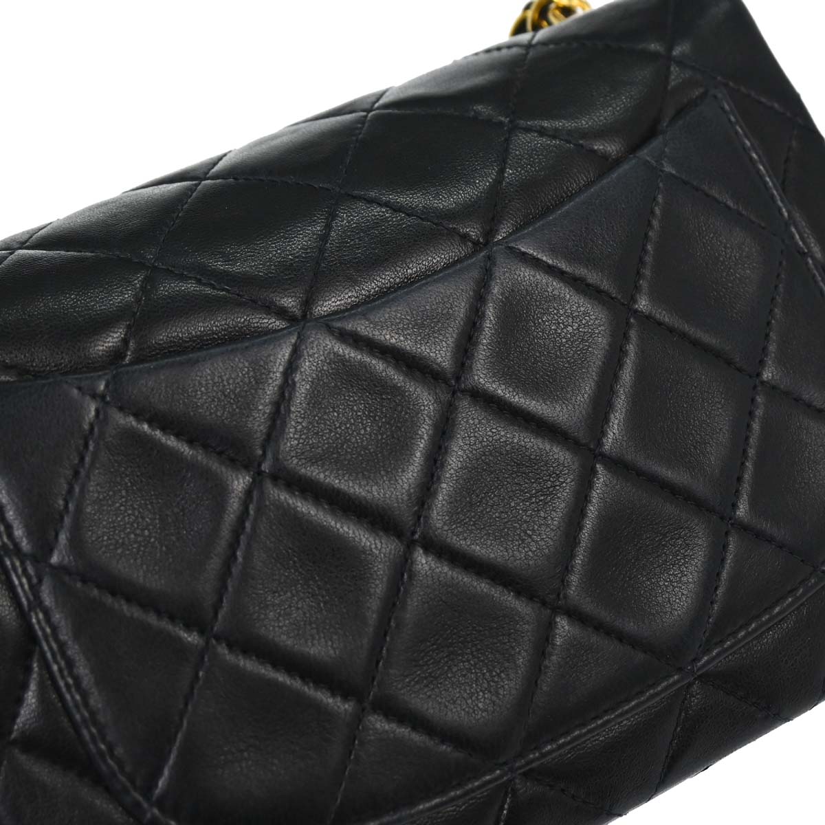 Chanel 1994-1996 Black Lambskin Mini Classic Square Flap Shoulder Bag 17