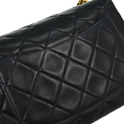 Chanel 1994-1996 Black Lambskin Mini Classic Square Flap Shoulder Bag 17