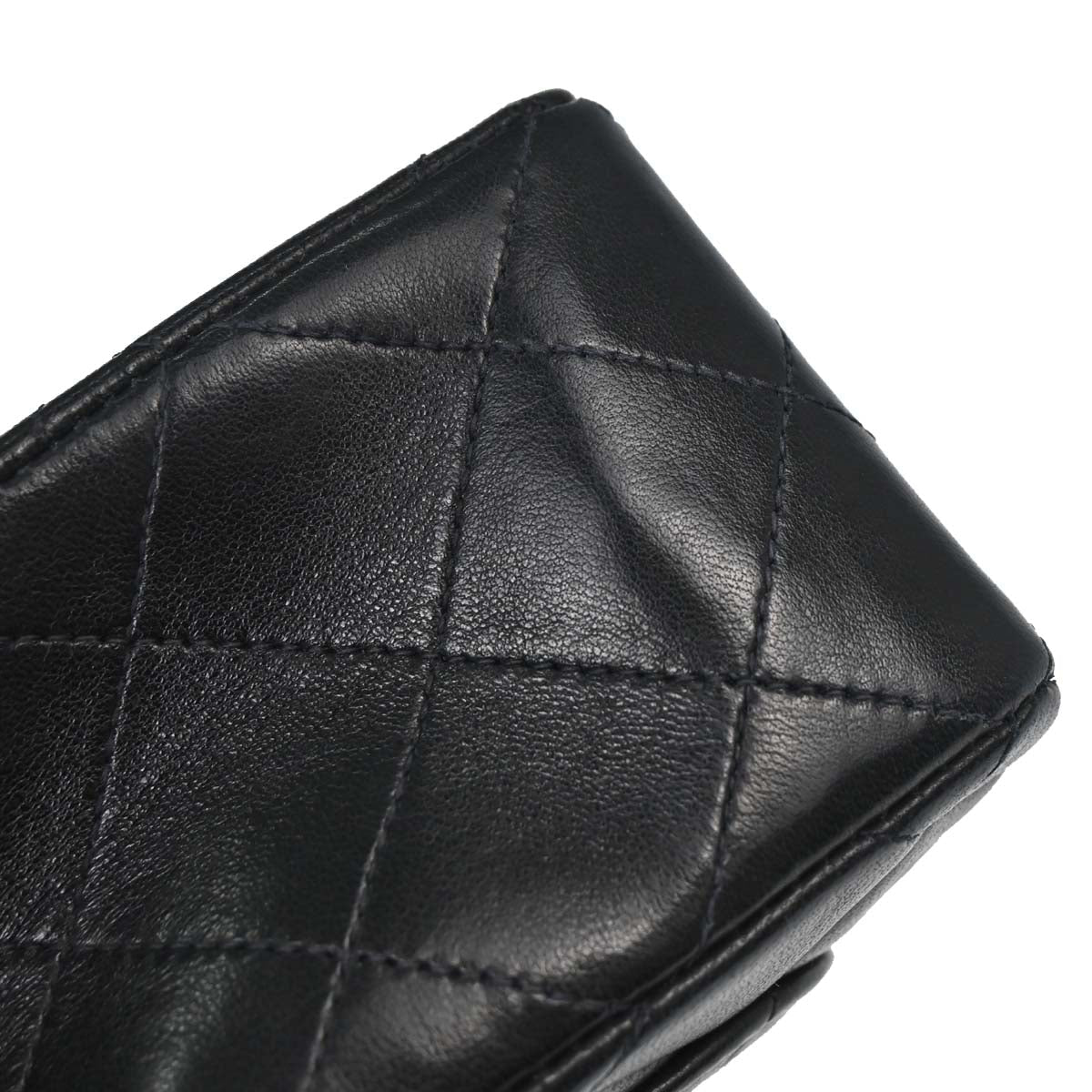 Chanel 1994-1996 Black Lambskin Mini Classic Square Flap Shoulder Bag 17