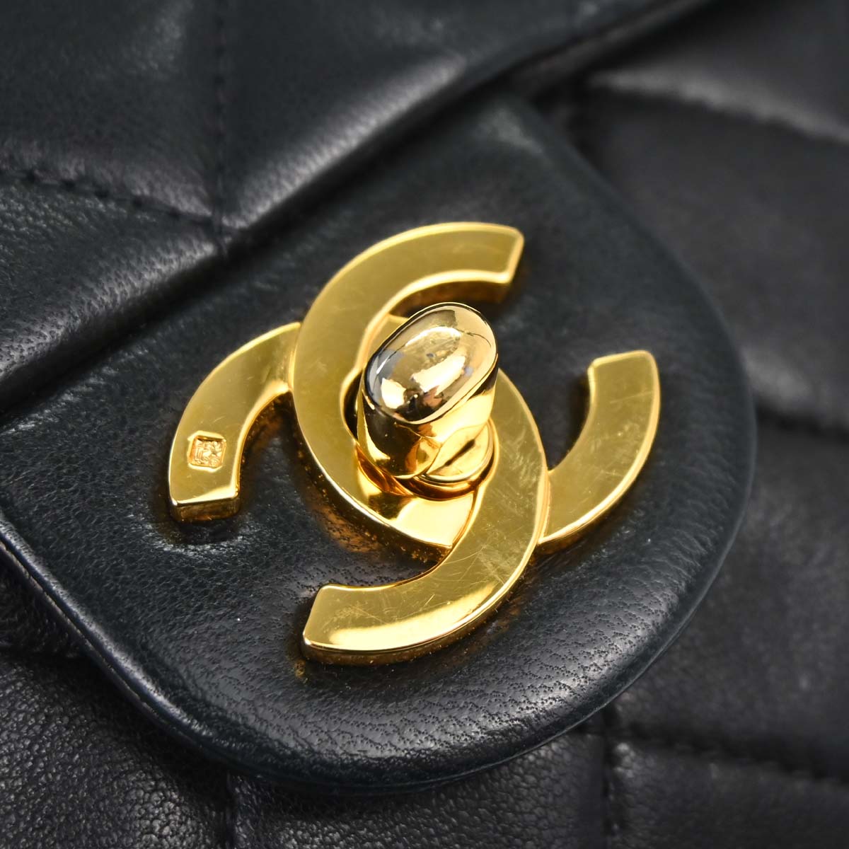 Chanel 1994-1996 Black Lambskin Mini Classic Square Flap Shoulder Bag 17