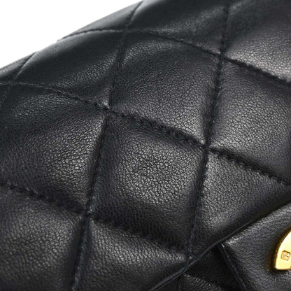 Chanel 1994-1996 Black Lambskin Mini Classic Square Flap Shoulder Bag 17
