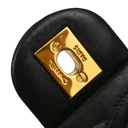 Chanel 1994-1996 Black Lambskin Mini Classic Square Flap Shoulder Bag 17