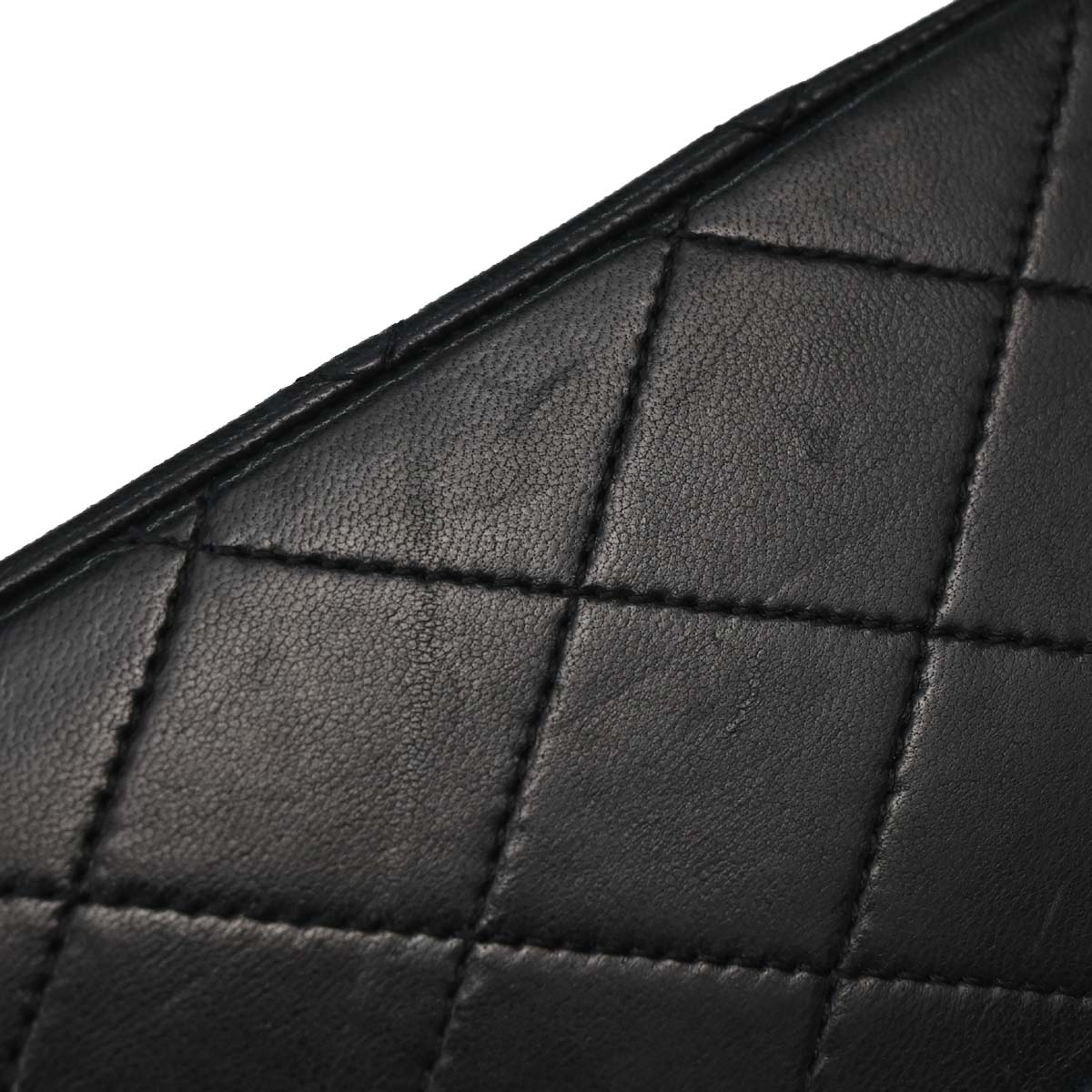 Chanel 1986-1988 Black Lambskin Medium Classic Double Flap Shoulder Bag