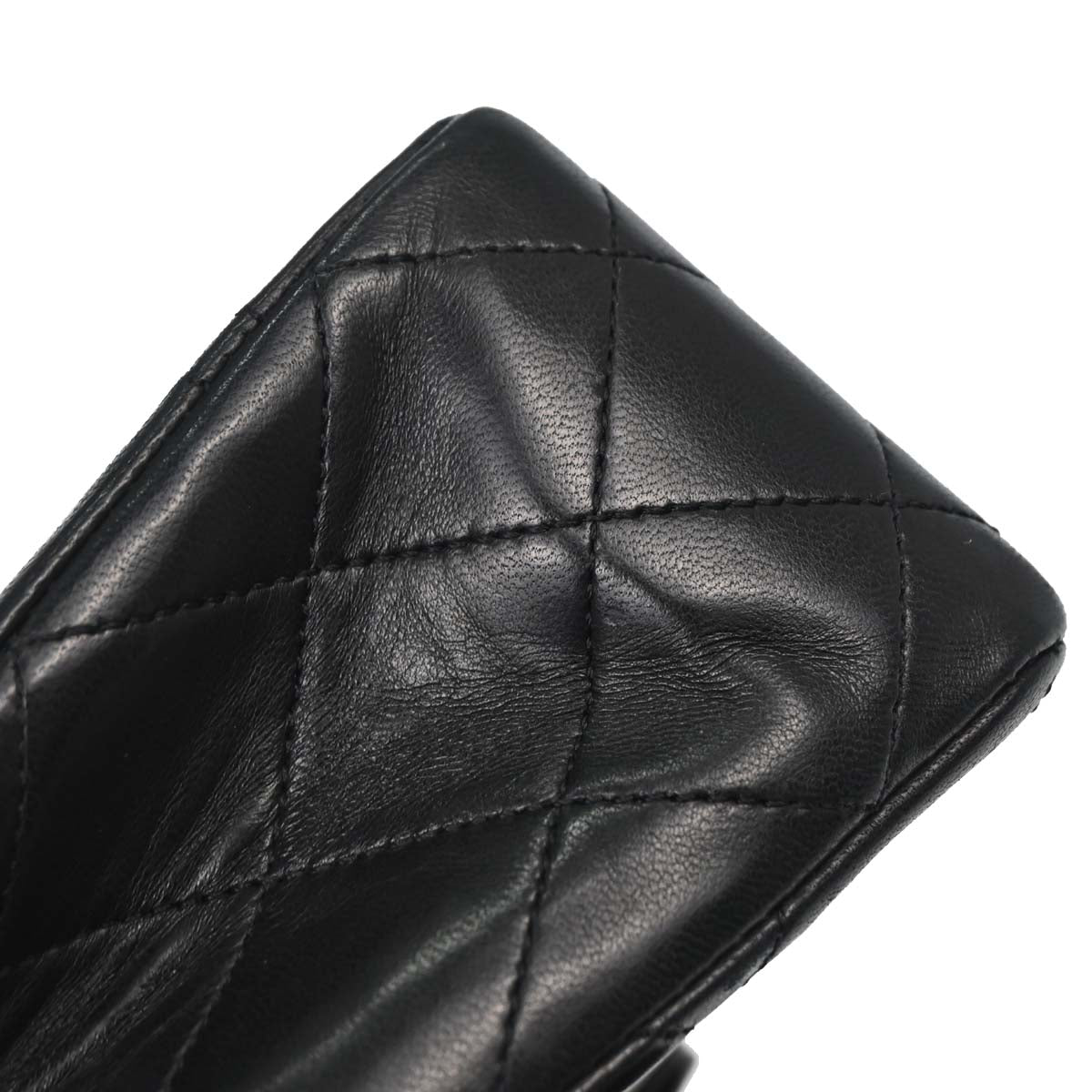 Chanel 1986-1988 Black Lambskin Medium Classic Double Flap Shoulder Bag