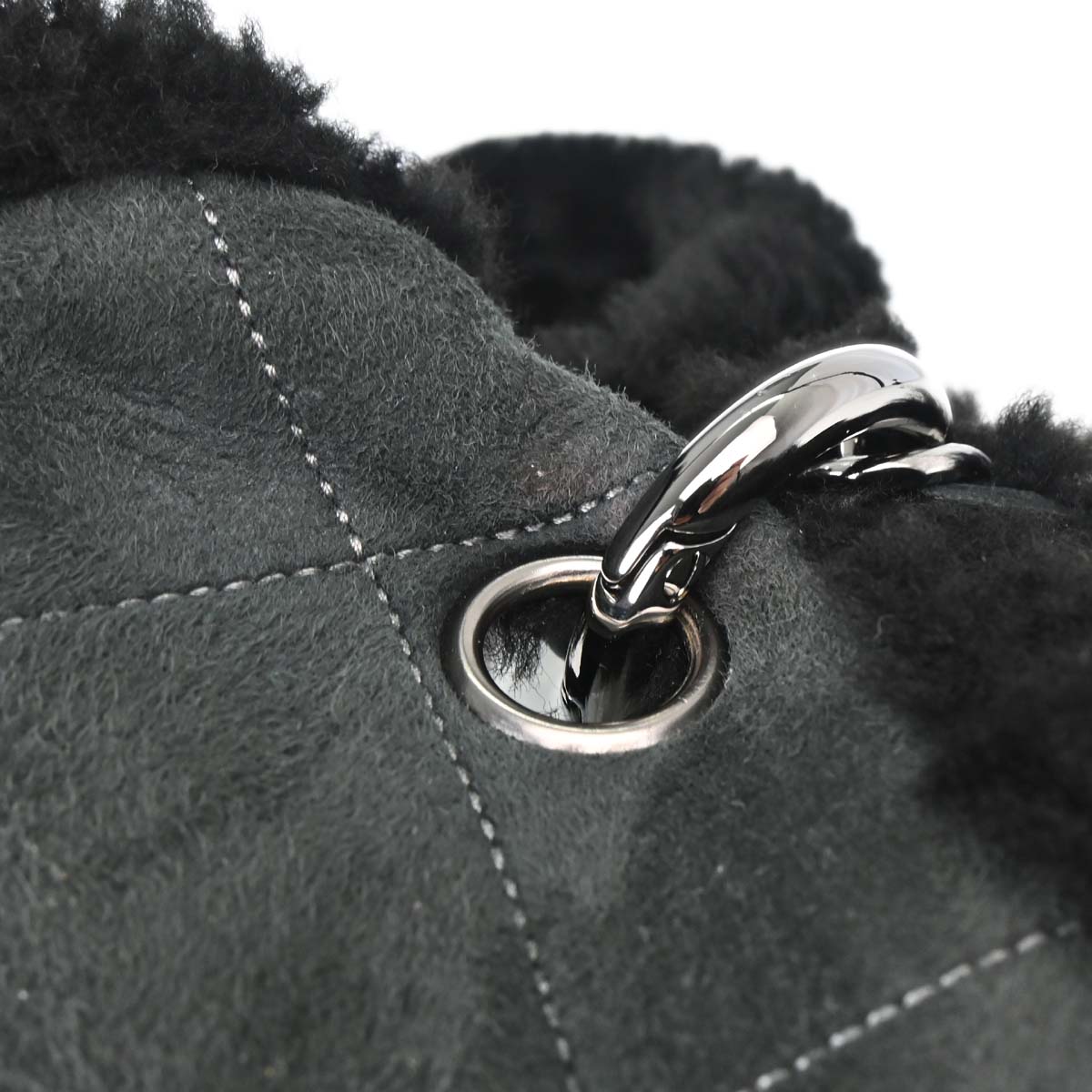 Chanel Black Mouton Choco Bar Tote Handbag