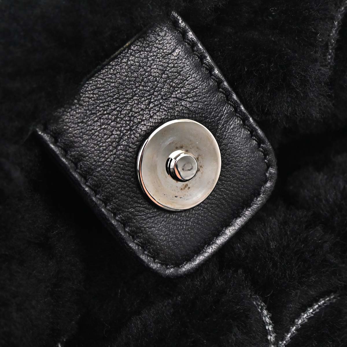 Chanel Black Mouton Choco Bar Tote Handbag