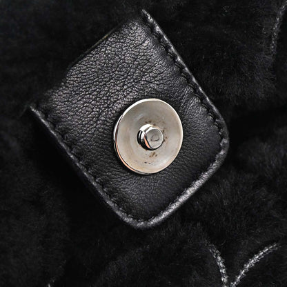 Chanel Black Mouton Choco Bar Tote Handbag