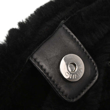 Chanel Black Mouton Choco Bar Tote Handbag