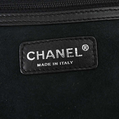 Chanel Black Mouton Choco Bar Tote Handbag