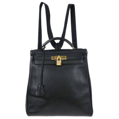 Hermes Black Gulliver Kelly A Dos GM Backpack