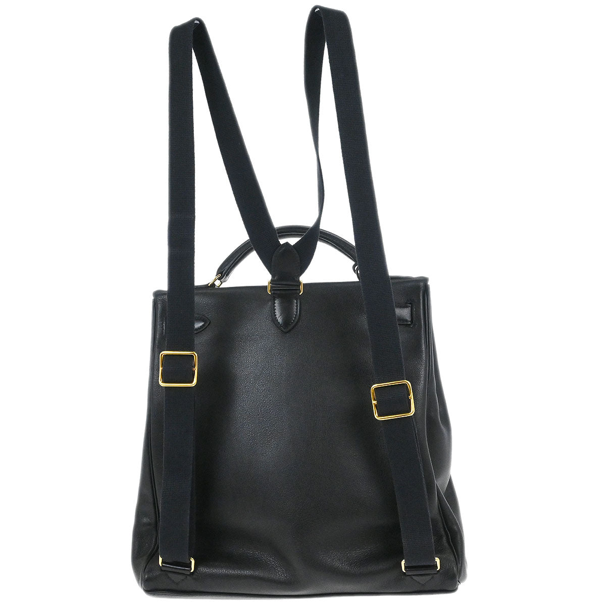 Hermes Black Gulliver Kelly A Dos GM Backpack