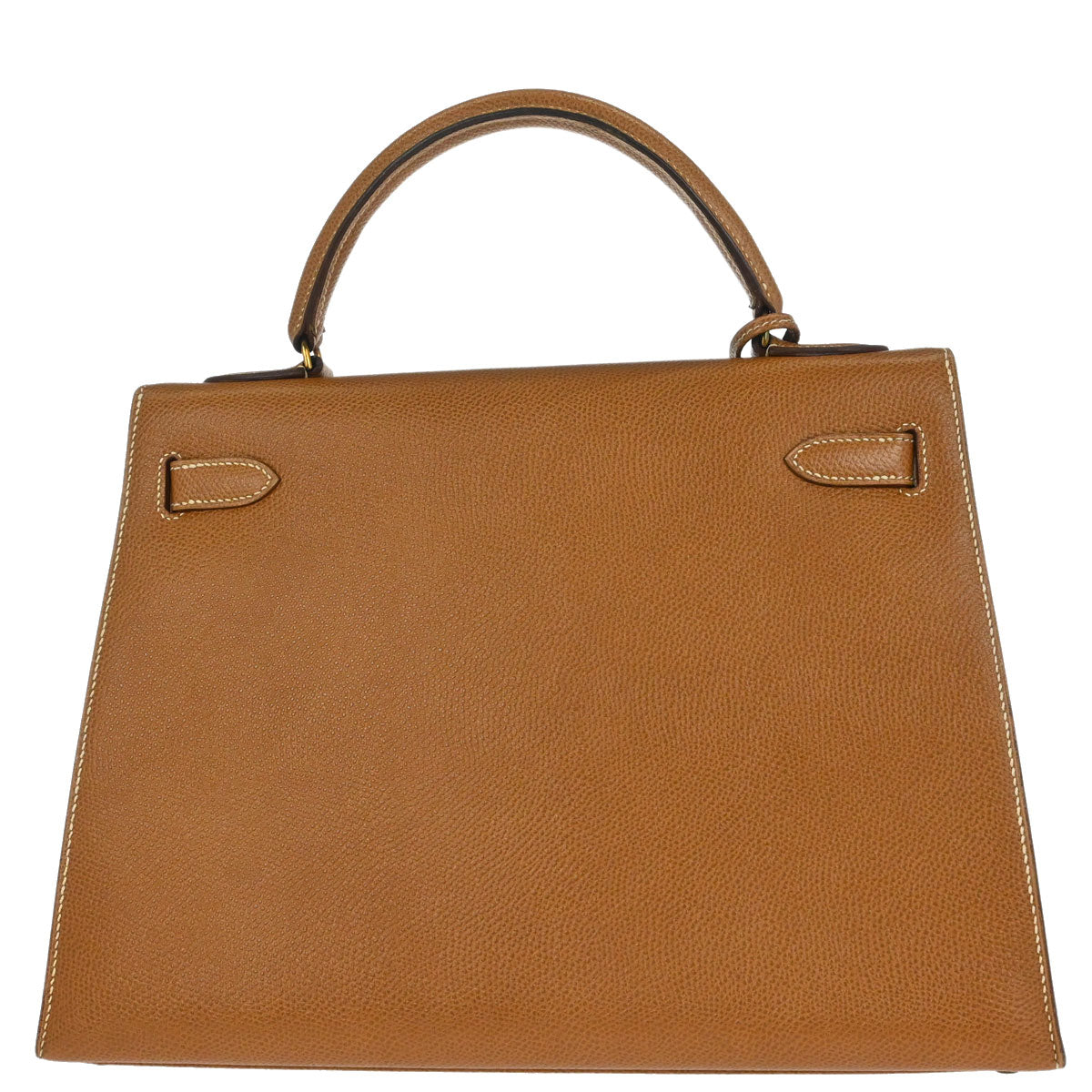 Hermes Gold Courchevel Kelly 32 Sellier Handbag