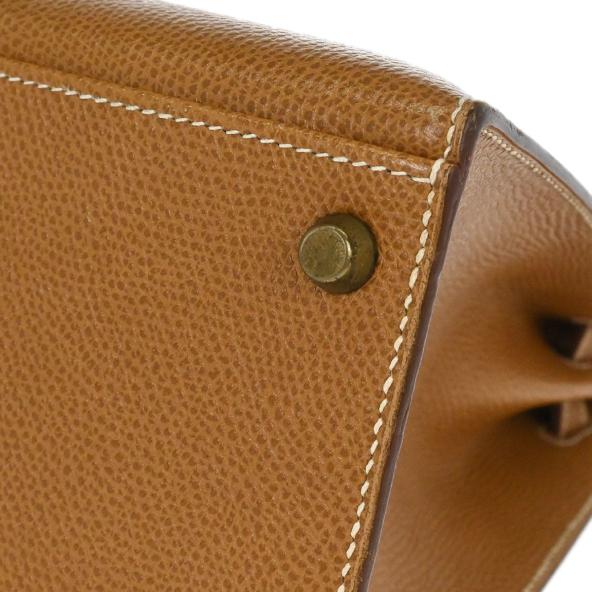 Hermes Gold Courchevel Kelly 32 Sellier Handbag