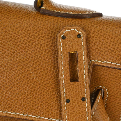Hermes Gold Courchevel Kelly 32 Sellier Handbag