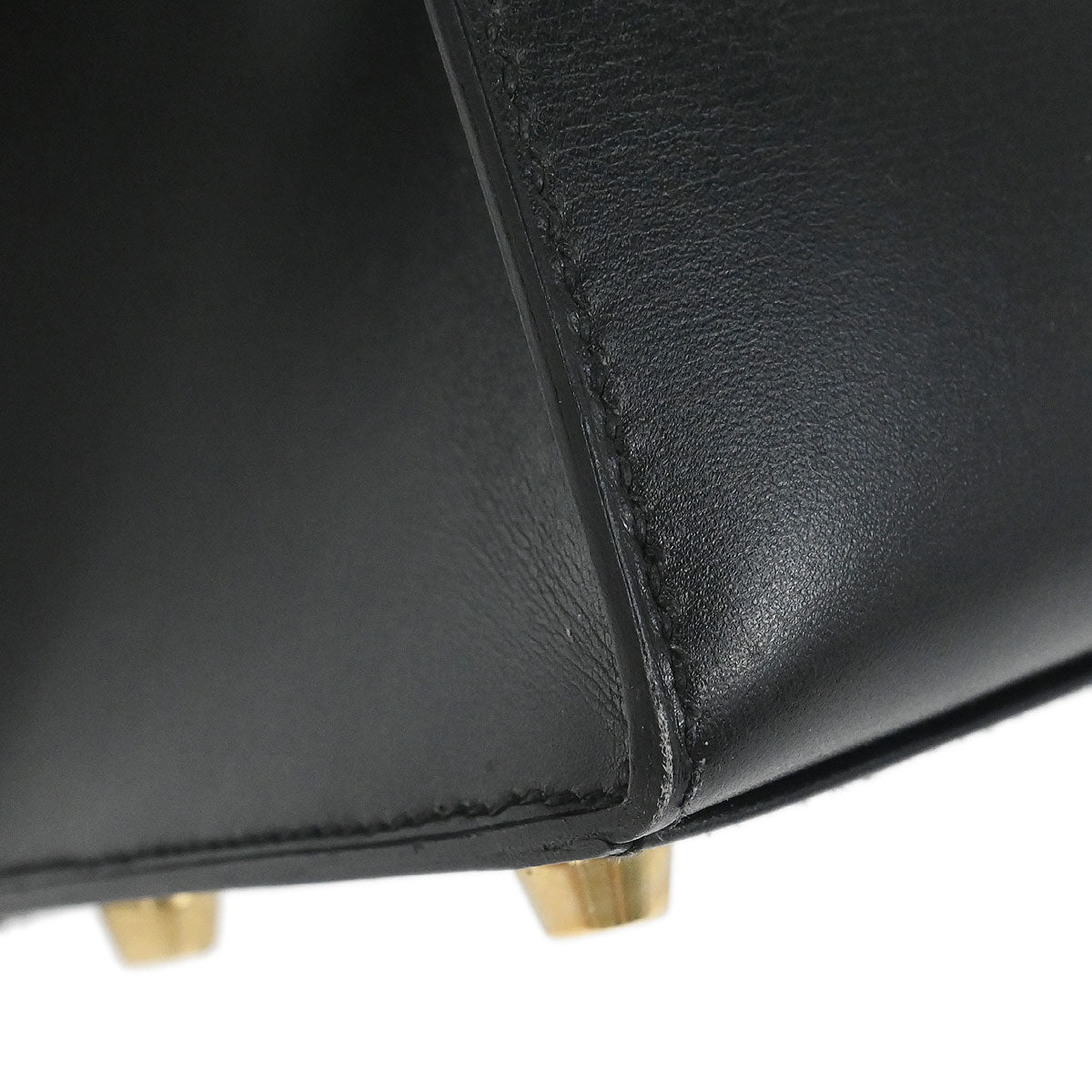 Hermes Black Box Calf Kelly 28 Sellier 2way Shoulder Handbag