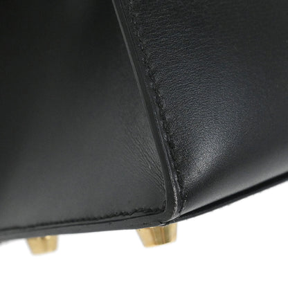 Hermes Black Box Calf Kelly 28 Sellier 2way Shoulder Handbag