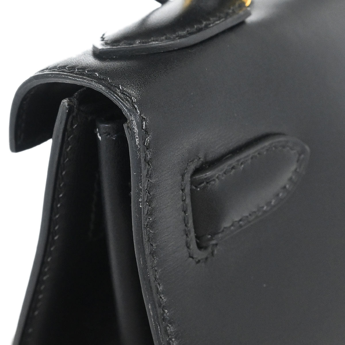 Hermes Black Box Calf Kelly 28 Sellier 2way Shoulder Handbag