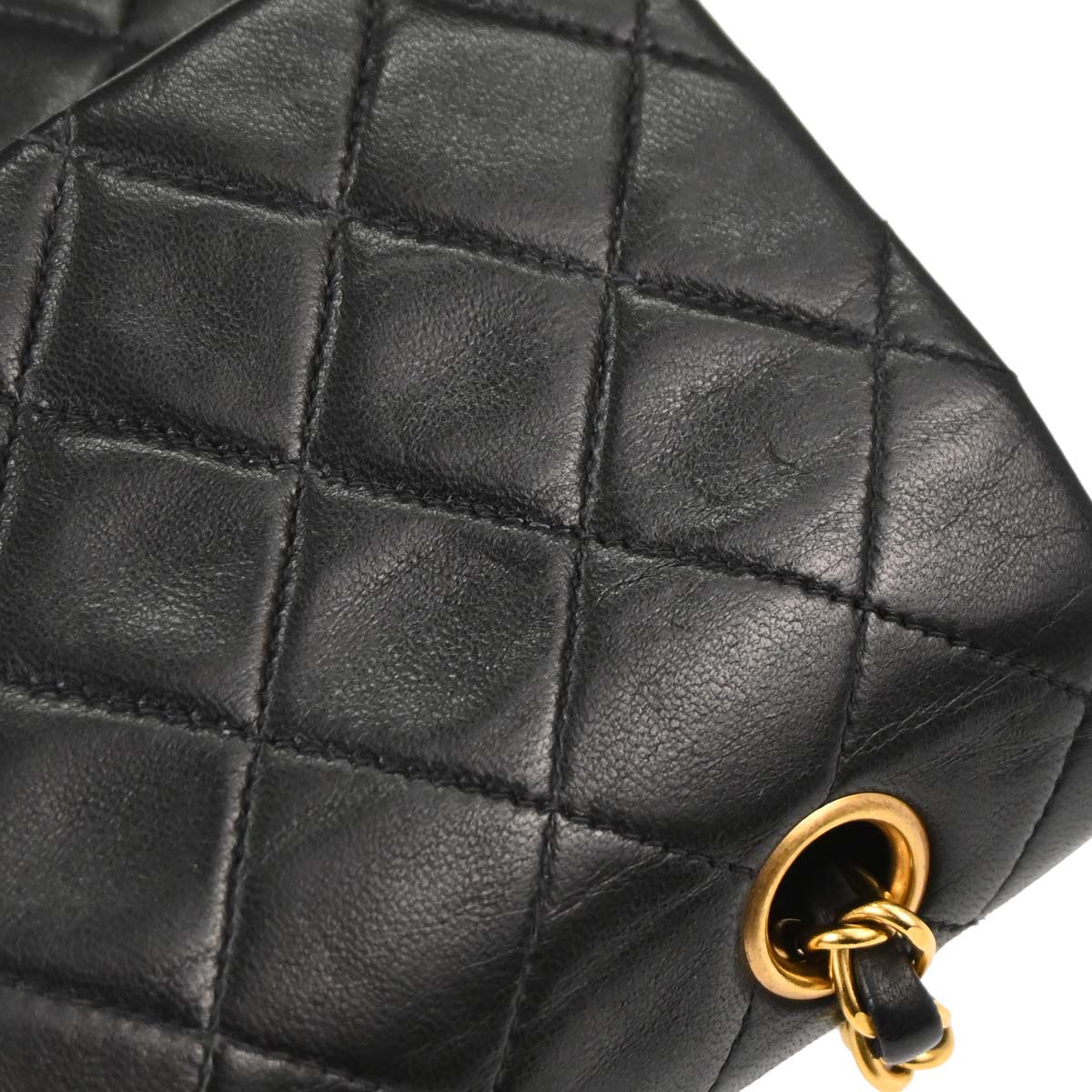Chanel 1994-1996 Black Lambskin Medium Classic Double Flap Shoulder Bag