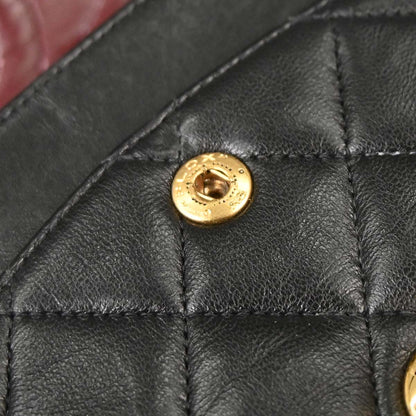 Chanel 1994-1996 Black Lambskin Medium Classic Double Flap Shoulder Bag
