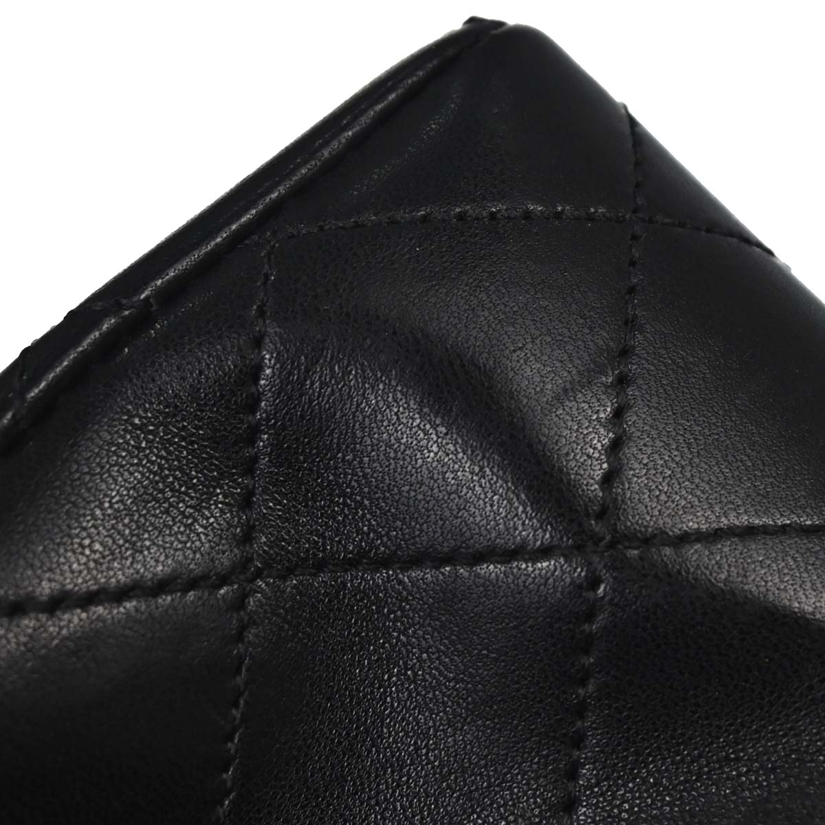 Chanel 1986-1988 Black Lambskin Medium Classic Double Flap Shoulder Bag