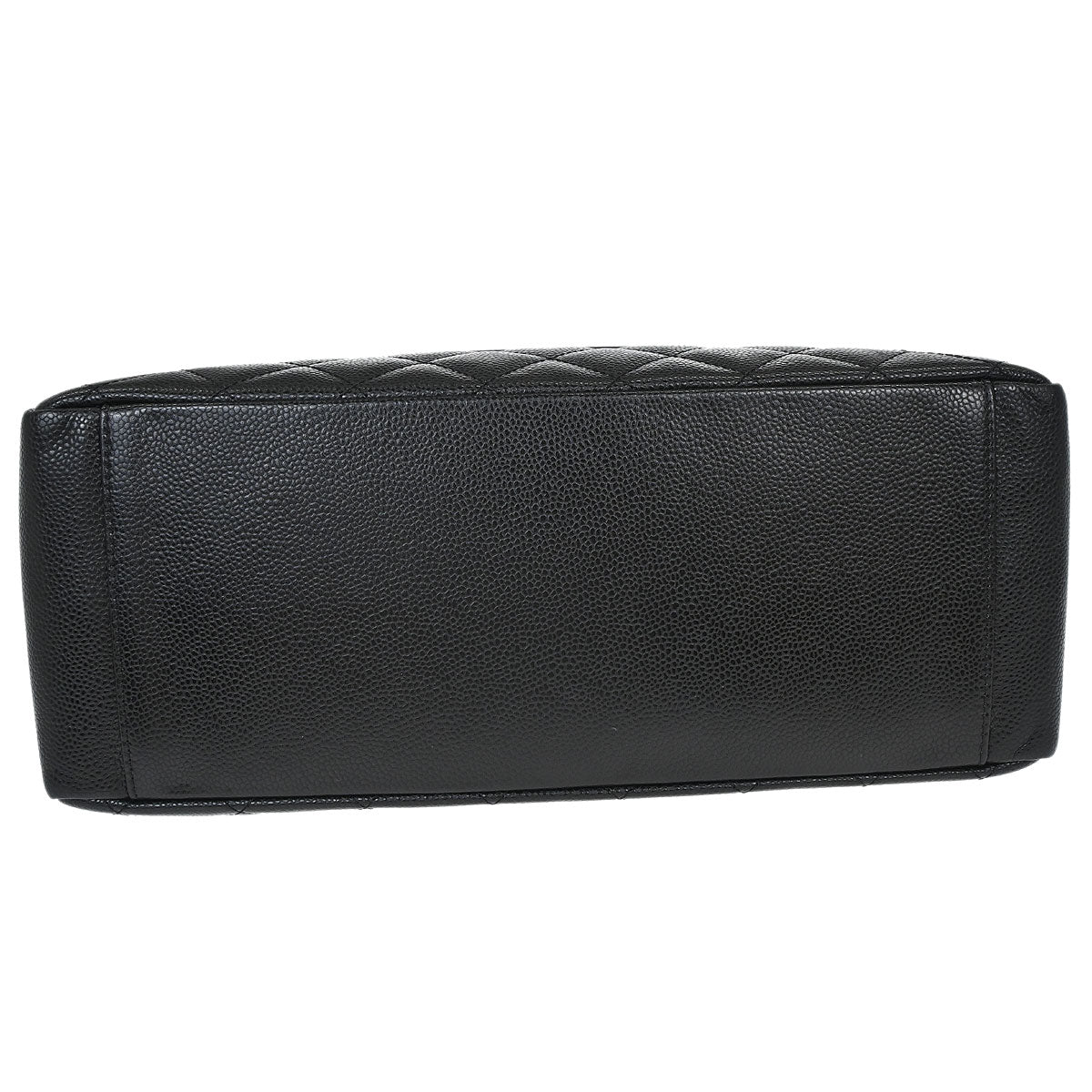 Chanel Black Caviar Skin Grand Shopping Tote GST Chain Handbag