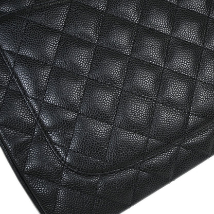 Chanel Black Caviar Skin Grand Shopping Tote GST Chain Handbag