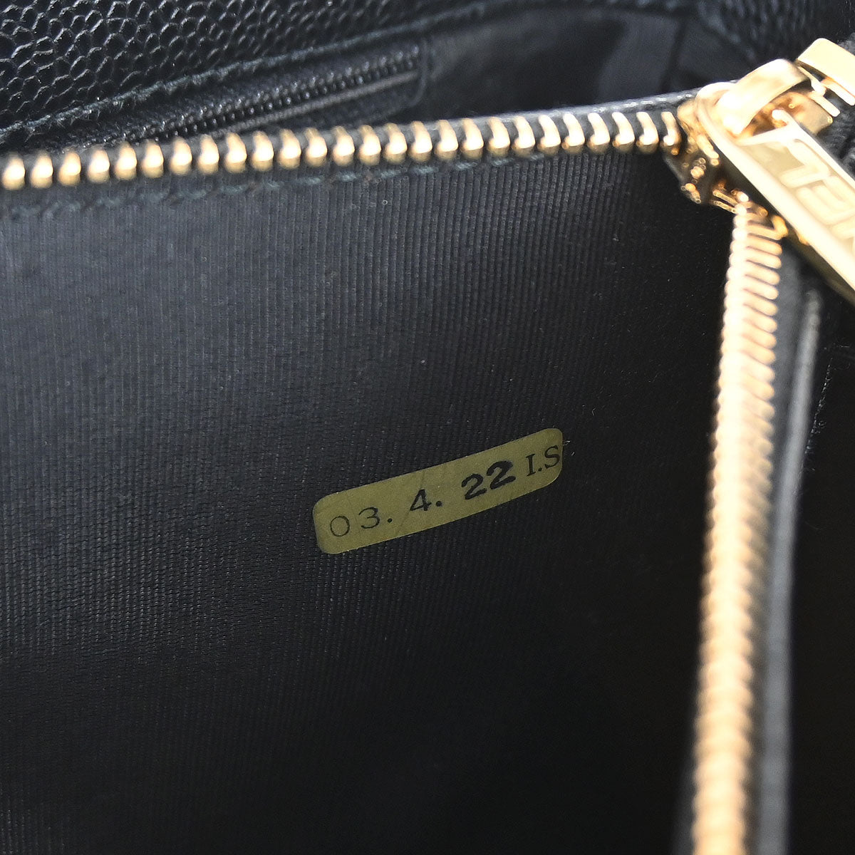 Chanel Black Caviar Skin Grand Shopping Tote GST Chain Handbag