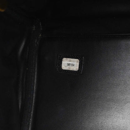 Chanel 1997-1999 Black Caviar Skin 2way Shoulder Duffle Handbag