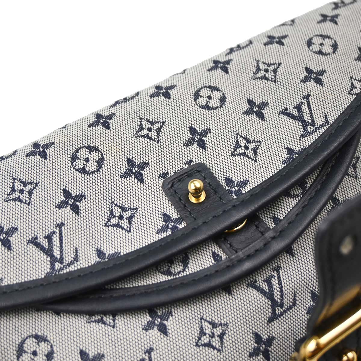 Louis Vuitton 2003 Blue Monogram Mini Lin Marjorie Handbag M92690