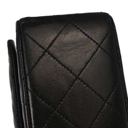 Chanel 1994-1996 Black Lambskin Small Classic Double Flap Shoulder Bag