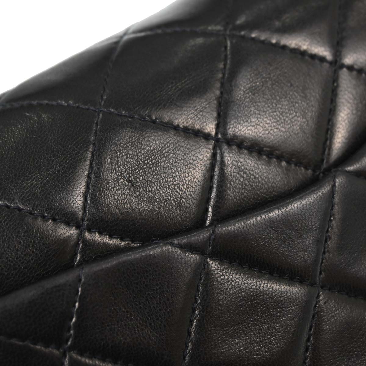 Chanel 1994-1996 Black Lambskin Small Classic Double Flap Shoulder Bag