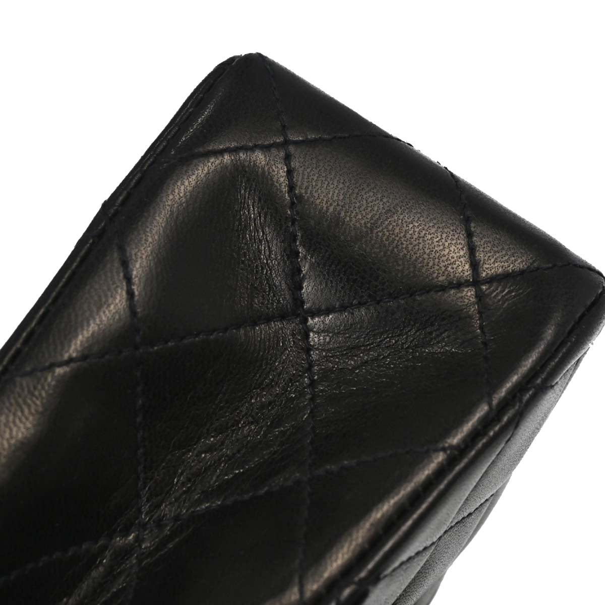 Chanel 1994-1996 Black Lambskin Small Classic Double Flap Shoulder Bag