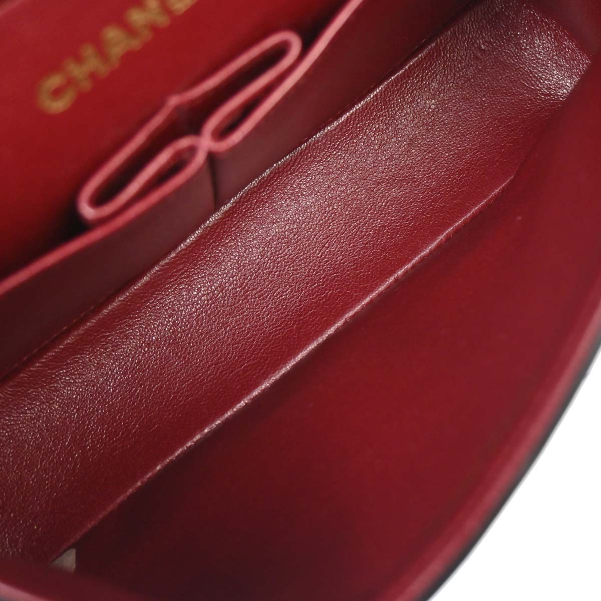 Chanel 1994-1996 Black Lambskin Small Classic Double Flap Shoulder Bag