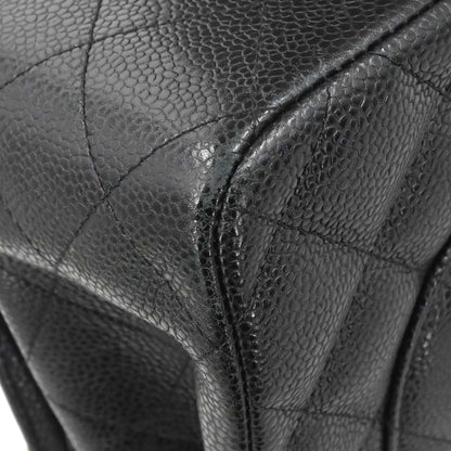 Chanel 2017 Black Caviar Jumbo Classic Double Flap Shoulder Bag