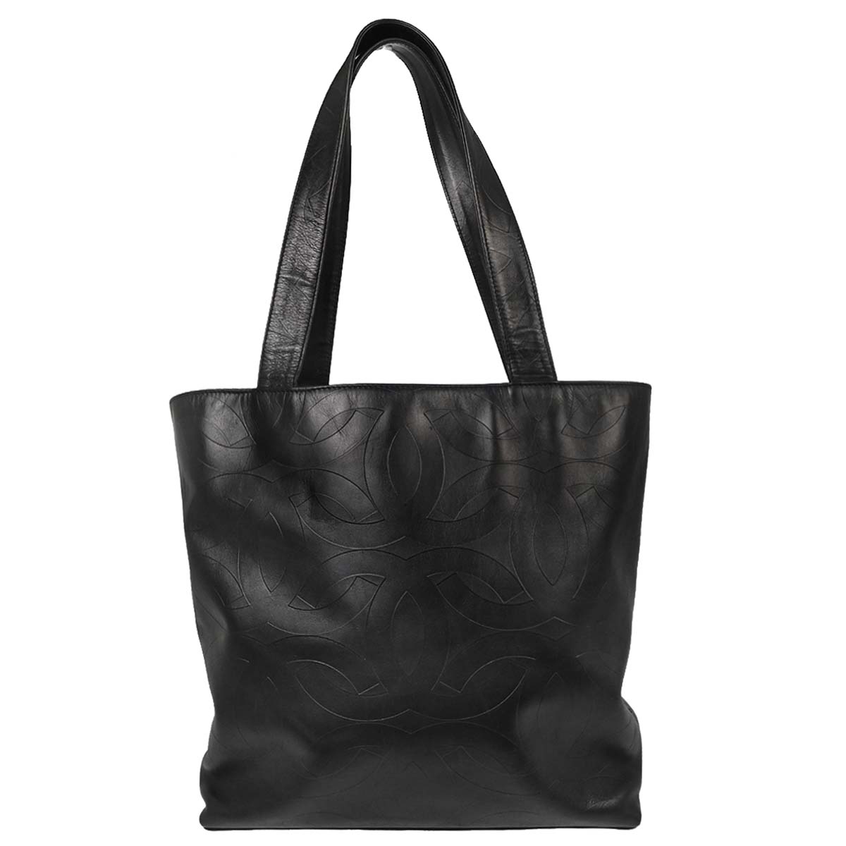 Chanel 2000-2002 Black Lambskin Tote Handbag