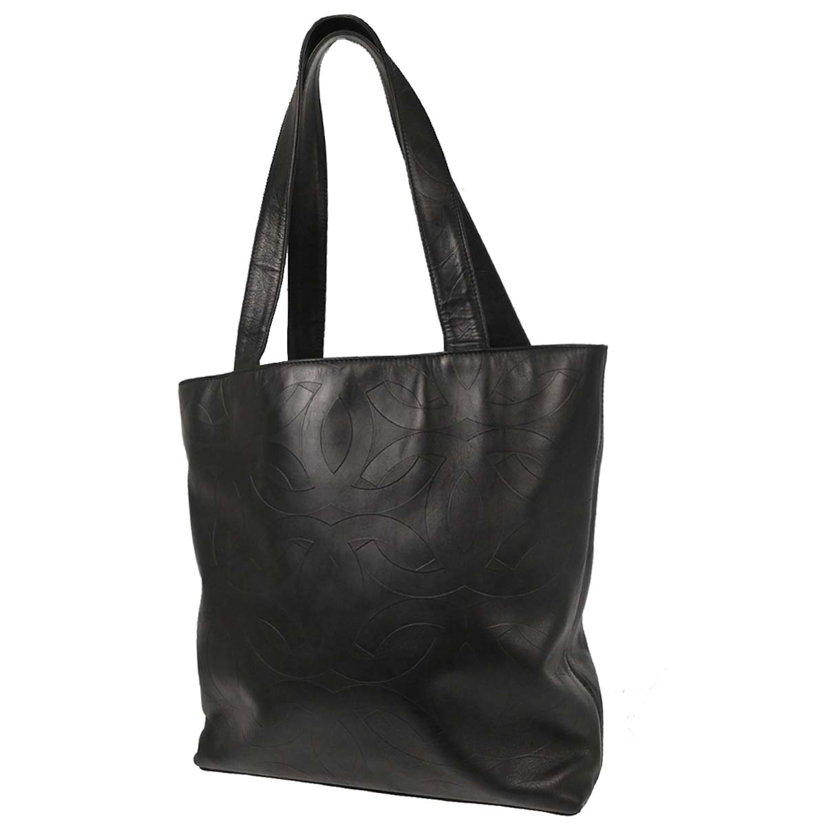 Chanel 2000-2002 Black Lambskin Tote Handbag