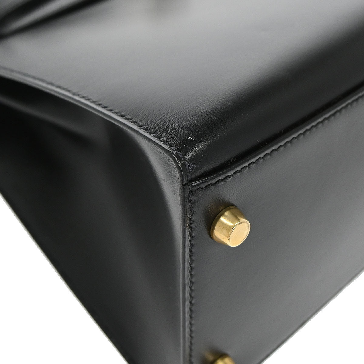 Hermes Black Box Calf Kelly 28 Sellier 2way Shoulder Handbag